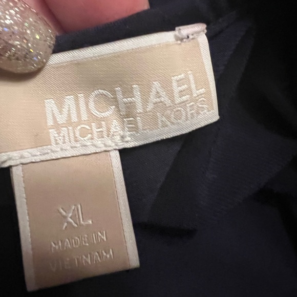 MICHAEL Michael Kors XL navy blue dress 3/4 sleeves back zip simple little dress - Picture 3 of 9